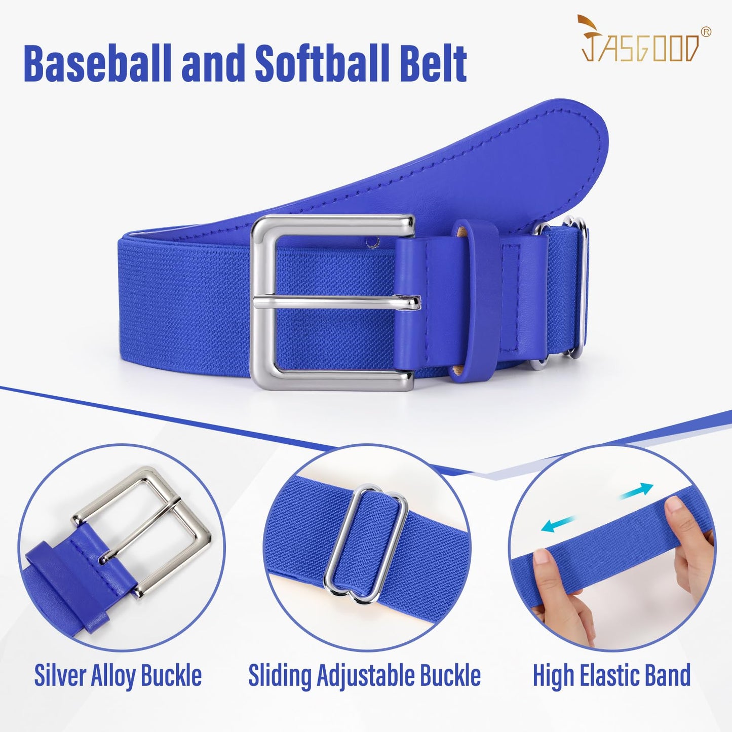 JASGOOD - Baseball/Softball Socks and Belt for Youth
