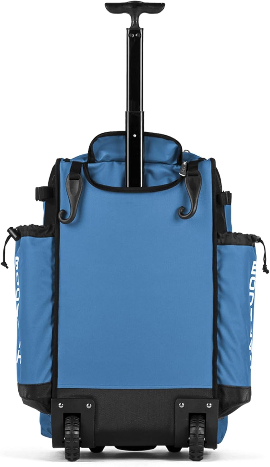 Boombah Rolling Catcher's Superpack Baseball/Softball Gear Bag - 23-1/2" x 13-1/2" x 9-1/2" - Multiple Colors - Telescopic Handle and Holds 4 Bats - Wheeled Version