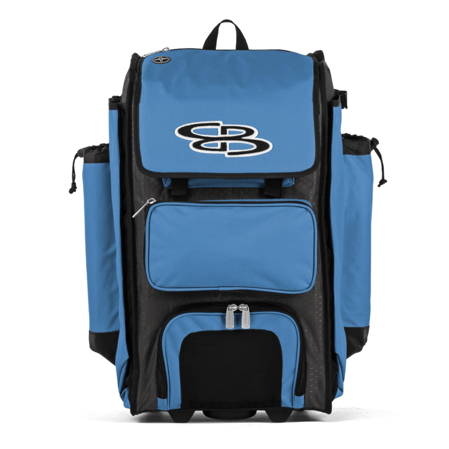 Boombah Rolling Catcher's Superpack Baseball/Softball Gear Bag - 23-1/2" x 13-1/2" x 9-1/2" - Multiple Colors - Telescopic Handle and Holds 4 Bats - Wheeled Version